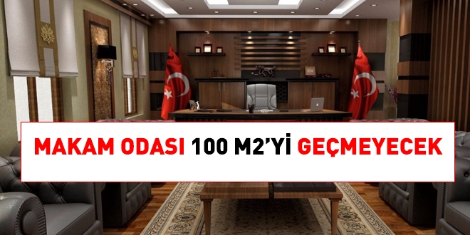 Makam odaları 100 m²'yi geçmeyecek