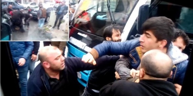 Yol vermedin tartmas, meydan kavgasna dnt!