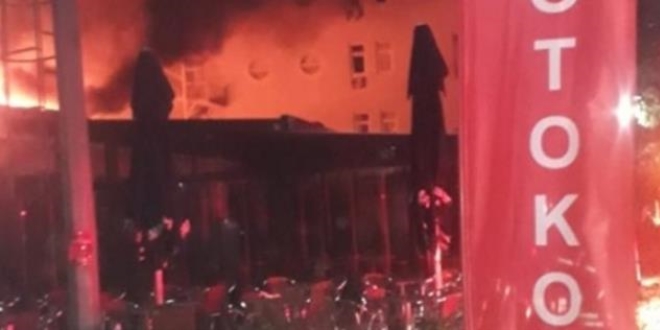Marmara Üniversitesi göztepe kampüsünde yangın