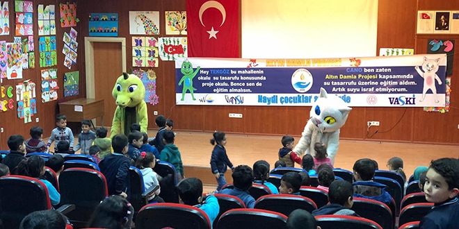 Su tasarrufunu 'canavar' ve 'kedi' ile anlatıyorlar