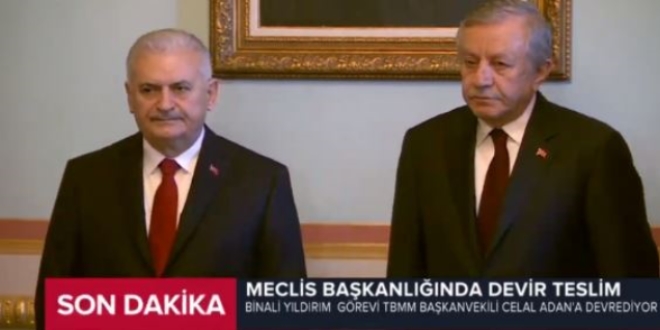 TBMM Başkanlığı'nda devir teslim gerçekleşti
