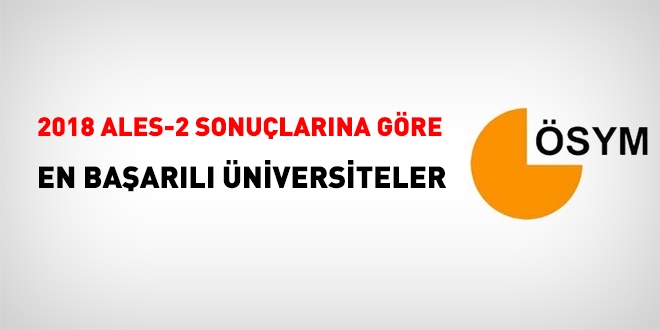 2018-2 ALES sonuçlarına göre en başarılı üniversiteler!