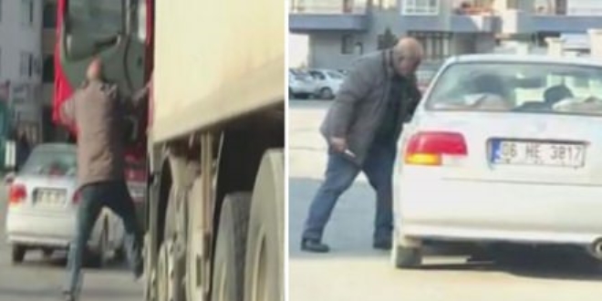 Ankara'da trafikte ölümüne kavga kamerada