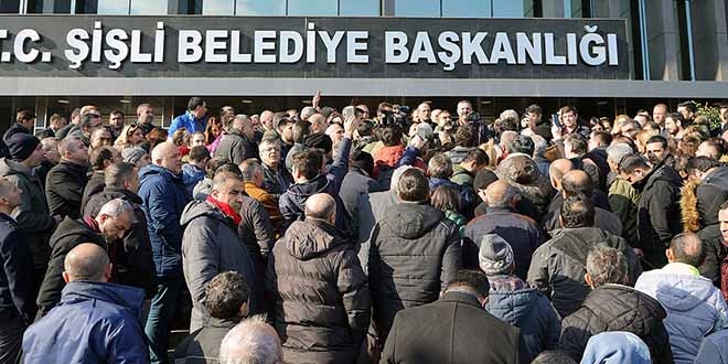 Şişli Belediyesi'nde iş bırakma eylemi