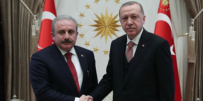 Cumhurbaşkanı Erdoğan Şentop'u kabul etti