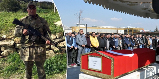 KKTC'de hayatn kaybeden asker topraa verildi