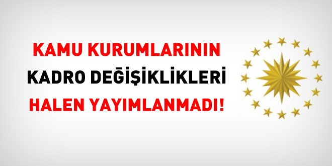 Kamu kurumlarının, kadro işlemleri hala yayınlanmadı
