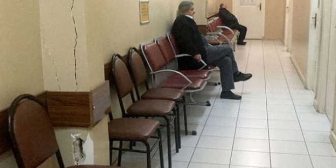 Sağlık merkezinde korkutan görüntü