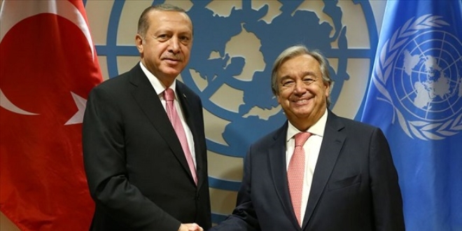 Erdoğan, BM Genel Sekreteri Guterres ile telefonda görüştü