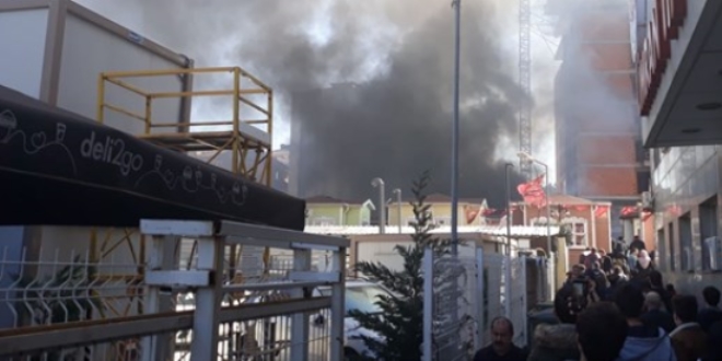 mraniye'de inaatta yangn panii