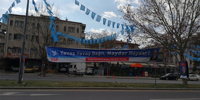 DSP Ankara adayndan glmseten slogan!