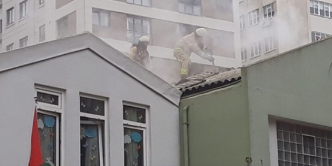 Kadıköy'de anaokulunda yangın paniği