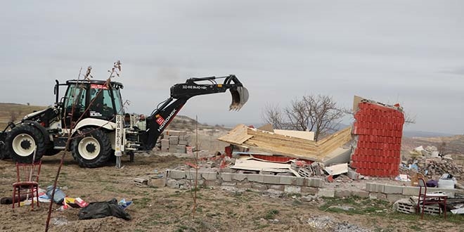 Kapadokya'da yıkılan kaçak yapı sayısı 53'e ulaştı
