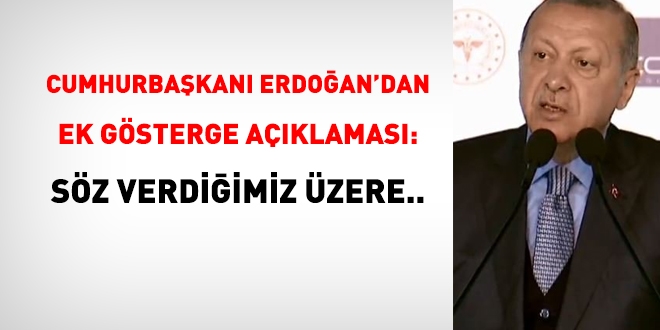 Erdoğan: Ek göstergeyi seçimden sonra ele alacağız