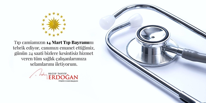 Cumhurbaşkanı Erdoğan'dan Tıp Bayramı mesajı