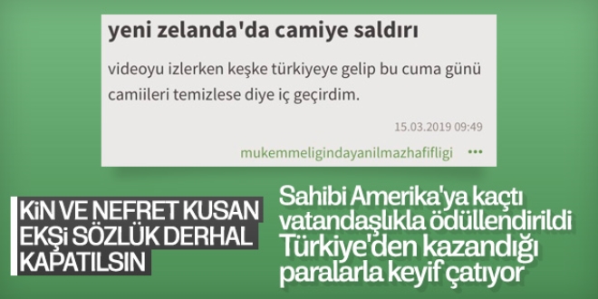 Yeni Zelanda olayı sonrası Ekşi Sözlük'te nefret sözleri
