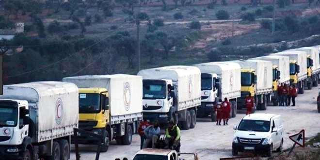 Afrin'de 362 noktaya insani yardm ulatrld