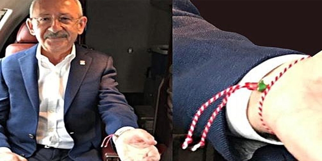 Kılıçdaroğlu, marteniçka bileklik takıyor