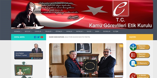 Kamu Görevlileri Etik Kurulu, sitesini yeniledi