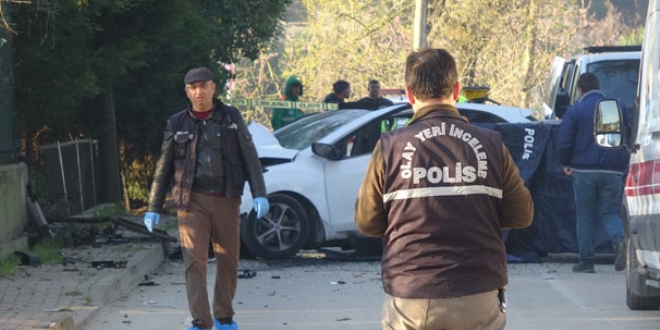 Cesedi çocuklar görmesin diye polis branda çekti