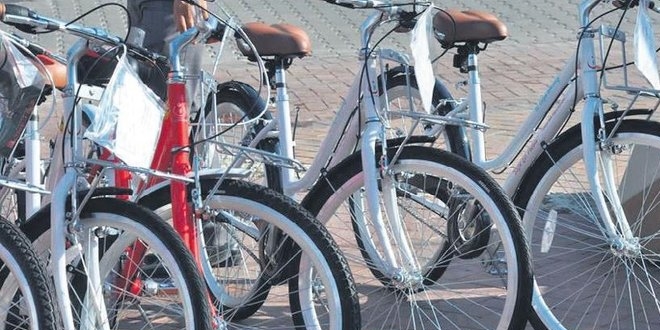 Belediye hibe bisikletle oy peinde