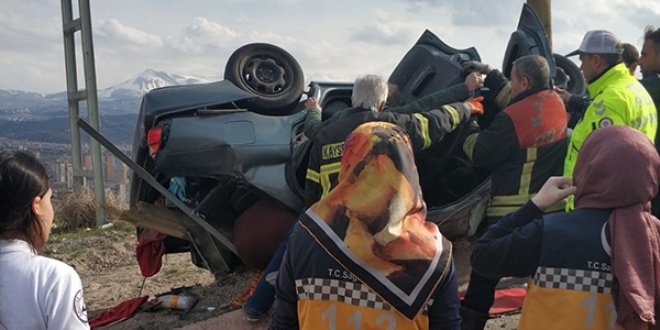 Kayseri'de trafik kazası: 1 ölü, 1 yaralı