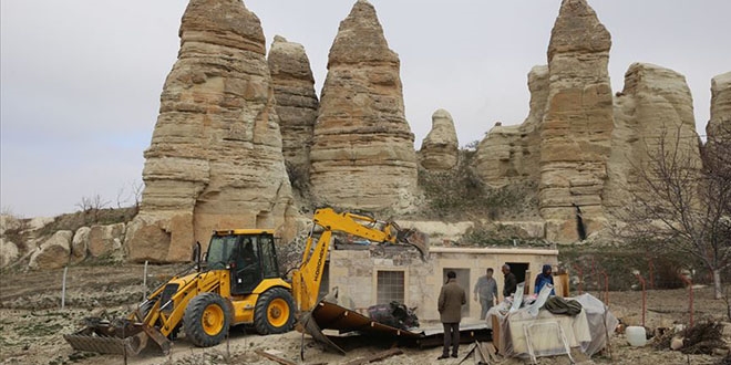 Kapadokya'da son 5 ayda 101 yapı yıkıldı