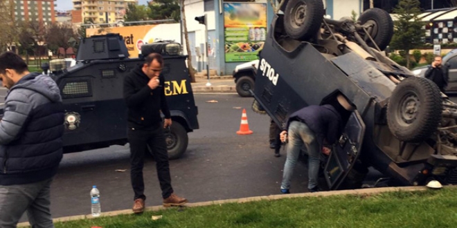 İki zırhlı araç çarpıştı! 1 polis yaralı