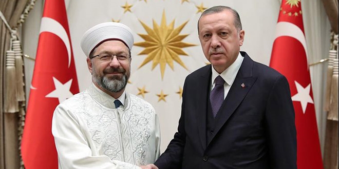 Erdoğan, Diyanet İşleri Başkanı'nı kabul etti