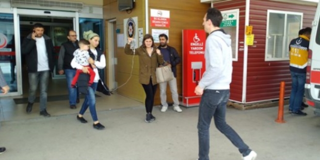 Tiner içen 2 yaşındaki çocuk hastanelik oldu