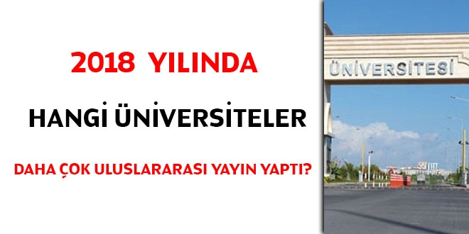 2018 yılında hangi üniversiteler daha çok uluslararası yayın yaptı?