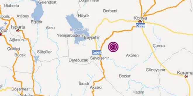 Konya'da 3.5 ve 3.8 byklnde iki deprem