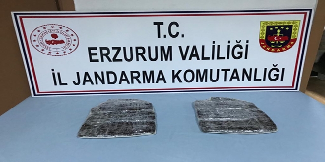 Erzurum'da yarm milyon liralk reine esrar ele geirildi