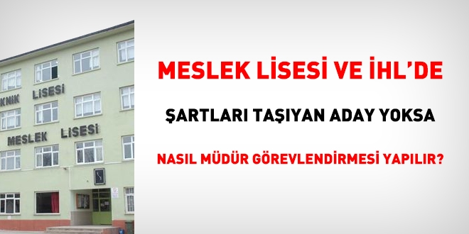 Şartları taşıyan aday yoksa, İHL ve meslek lisesine, nasıl müdür görevlendirmesi yapılır?