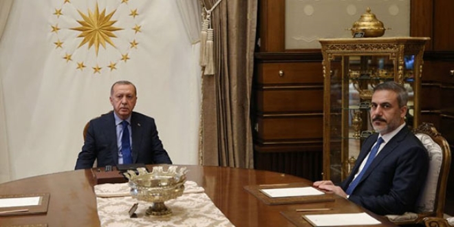 Cumhurbakan Erdoan, MT Bakan Fidan' kabul etti