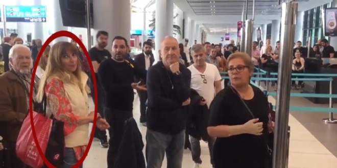 Havalimanında tepki çeken görüntü! Görevliye hakaretler yağdırdı