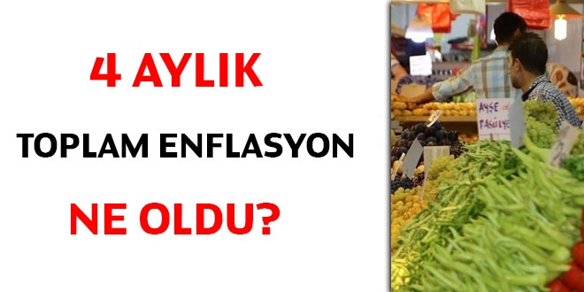 4 aylk enflasyon toplamda yzde 3,99 oldu