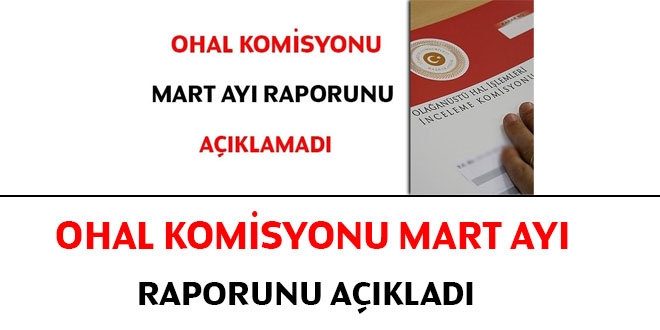 OHAL Komisyonu Mart ayı raporunu açıkladı