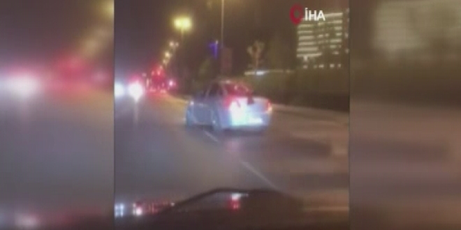 Yol kapatıp 'drift' yapan magandalar yakalandı