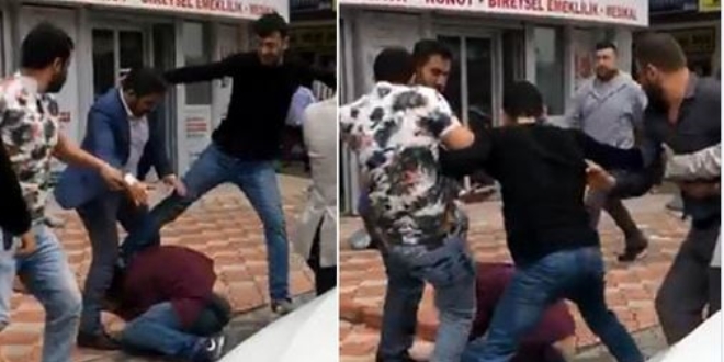 Ankara'da esnaf kavgas! Birbirlerine girdiler