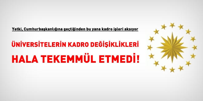 Üniversitelerin kadro değişiklik talepleri hala tekemmül etmedi!