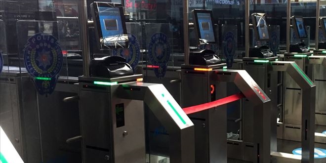 Sabiha Gken'de biyometrik otomatik gei