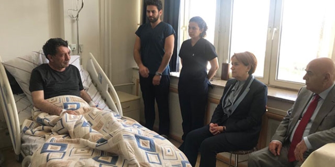 Akşener'den saldırıya uğrayan gazeteciye ziyaret