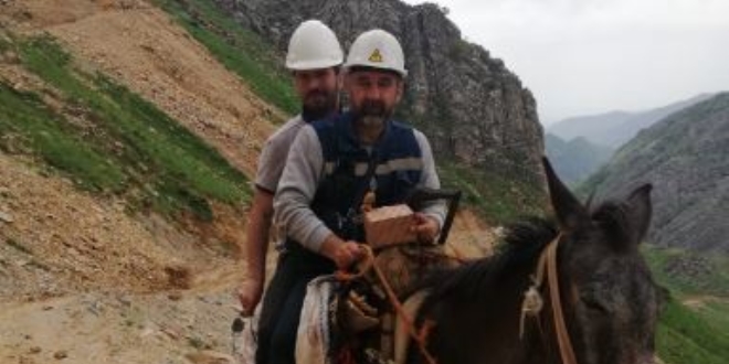 DEDAŞ ekipleri, katır sırtında arızaya gitti