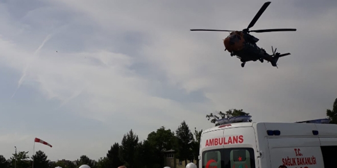 Askeri helikopter, 8 yaşındaki çocuk için havalandı