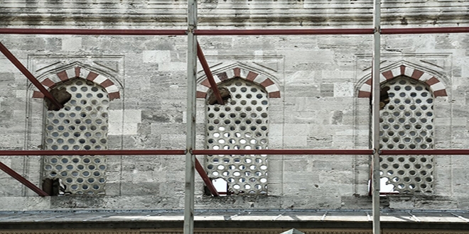 Sultanahmet Camii'nde tartışma yaratan restorasyon