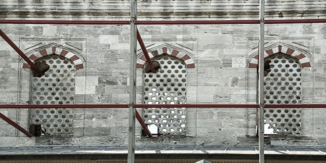 Sultanahmet Camii'nde tartma yaratan restorasyon