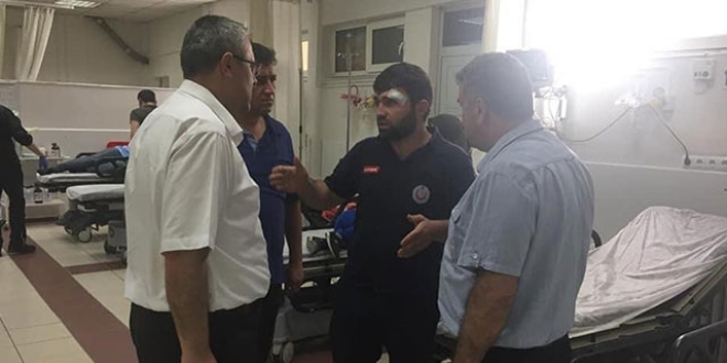 Kayseri'de ambulans sürücüsü darp edildi