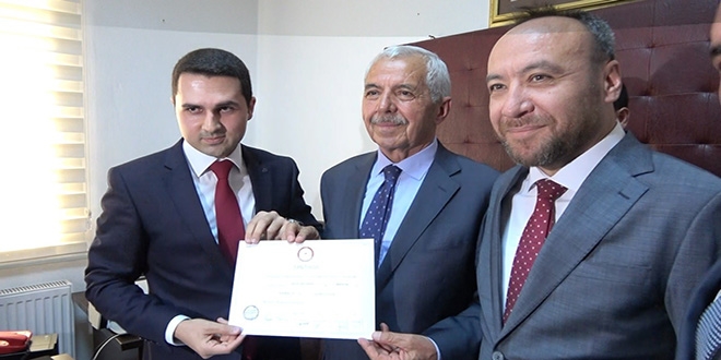 Keskin Belediye Başkanı mazbatasını aldı