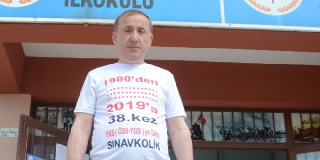 Sınavkolik öğretmen 38. üniversite sınavına girdi